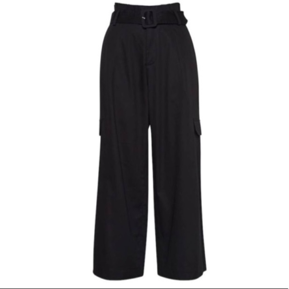 NWT Ichi Lucca Cropped Wide Leg Cargo Size 38 Fit Like an 6
